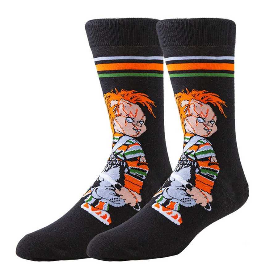 Cartoon Anime SOCKS Male Crew SOCKS Christmas Comics Fun Happy Crazy Street Style Skating SOCKS W250414
