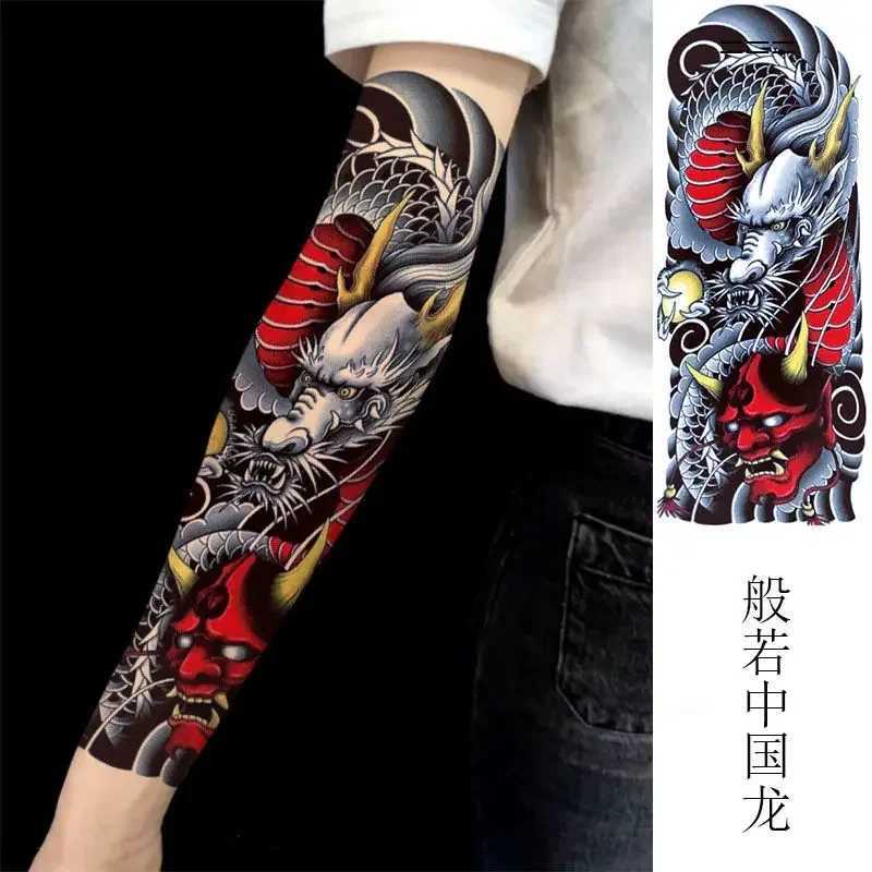 Japanese Prana Womens Tattoo Mens Dragon Art Temporary Tattoo Waterproof Fake Tattoo Arm Durable Punk Tattoo StickersXJ25414