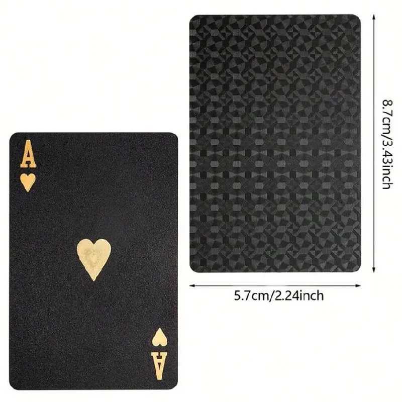 Color Black Gold Playing Card Game Card Group Waterproof Suit Magic Dmagic Package Board Game Gift Collection C251114