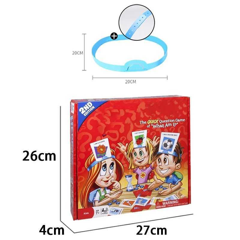Kids Funny Cards Board Game Toy Guess Who I Am Game Family Party Game Parent-Child Interactive Educational Board Game Toy Gifts C251114
