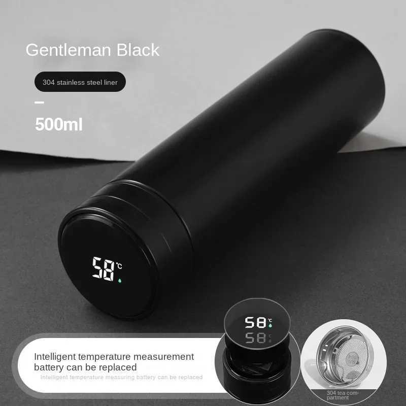 2025 Smart Display 304 Stainless Steel Thermos Cup Vacuum Water Cup for Men and Women Students High Value Office Cup C251114