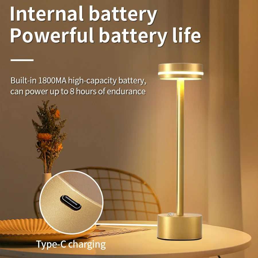 Touch Small Night Light LED Ambient Table lamp 3 Color Stepless Dimming Desk Light For Cafe Bar Restaurant Bedroom Decor Gift M251114