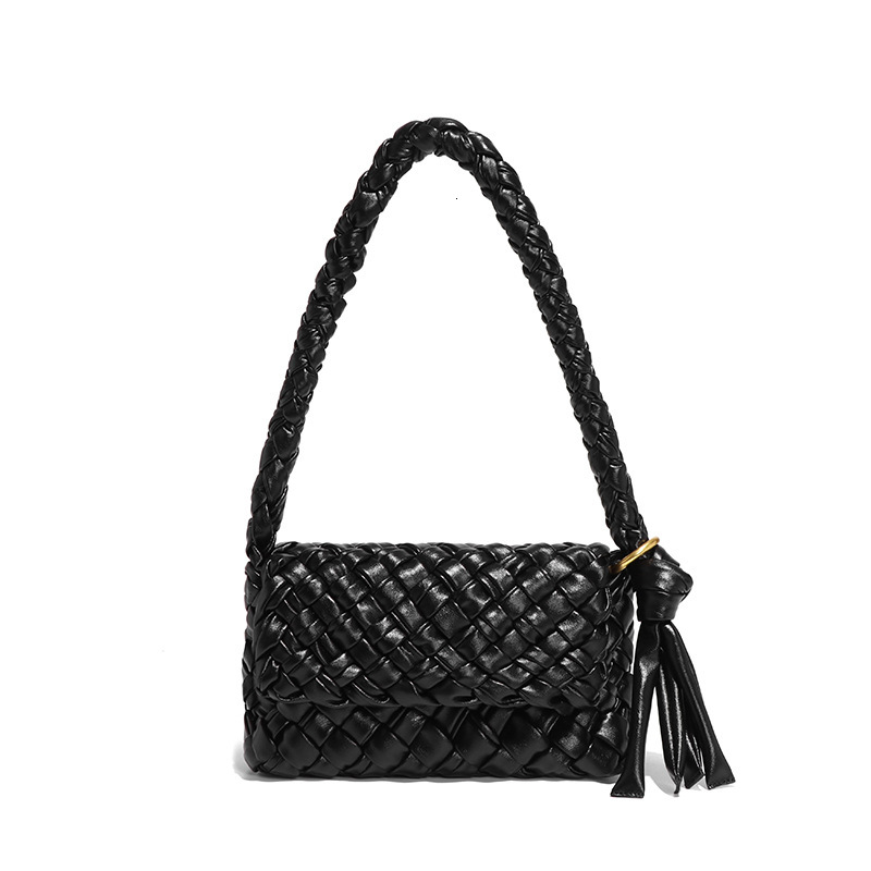 2025 New Braided Bag Women's Fashion PU Leather Female Bag Designer Crossbody Shoulder Handbag