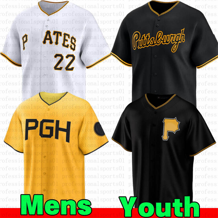 Pittsburghcity Baseball Jerseys Pirates jersey Bryan Reynolds #15 Cruz Hayes Paul Skenes #22 McCutchen Jersey