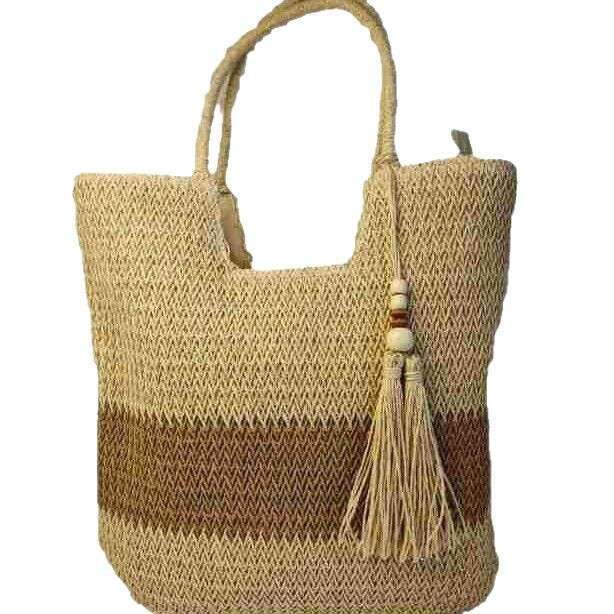 Handmade Beach Bag 2025 New Woven Straw Weaving Tassel Chinese Style Shoulder Large Capacity Tote Japanese And Korean Bag Kq2