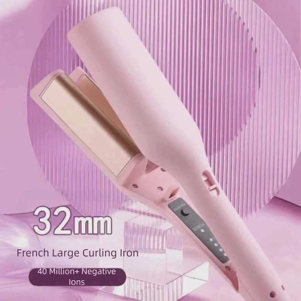 Large Curl 32MM Water Wave Hair Curler Temperature Control Plastic Casing French Egg Roll Curling Iron Quick HeatingT251114