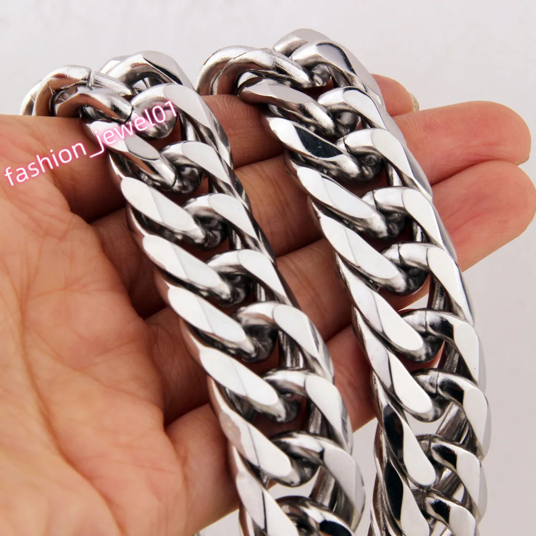 9/11/13/16/19/21MM Heavy Polished Men/Women Stainless Steel Silver/Gold Color Cuban Curb Link Chain Necklace Or Bracelet