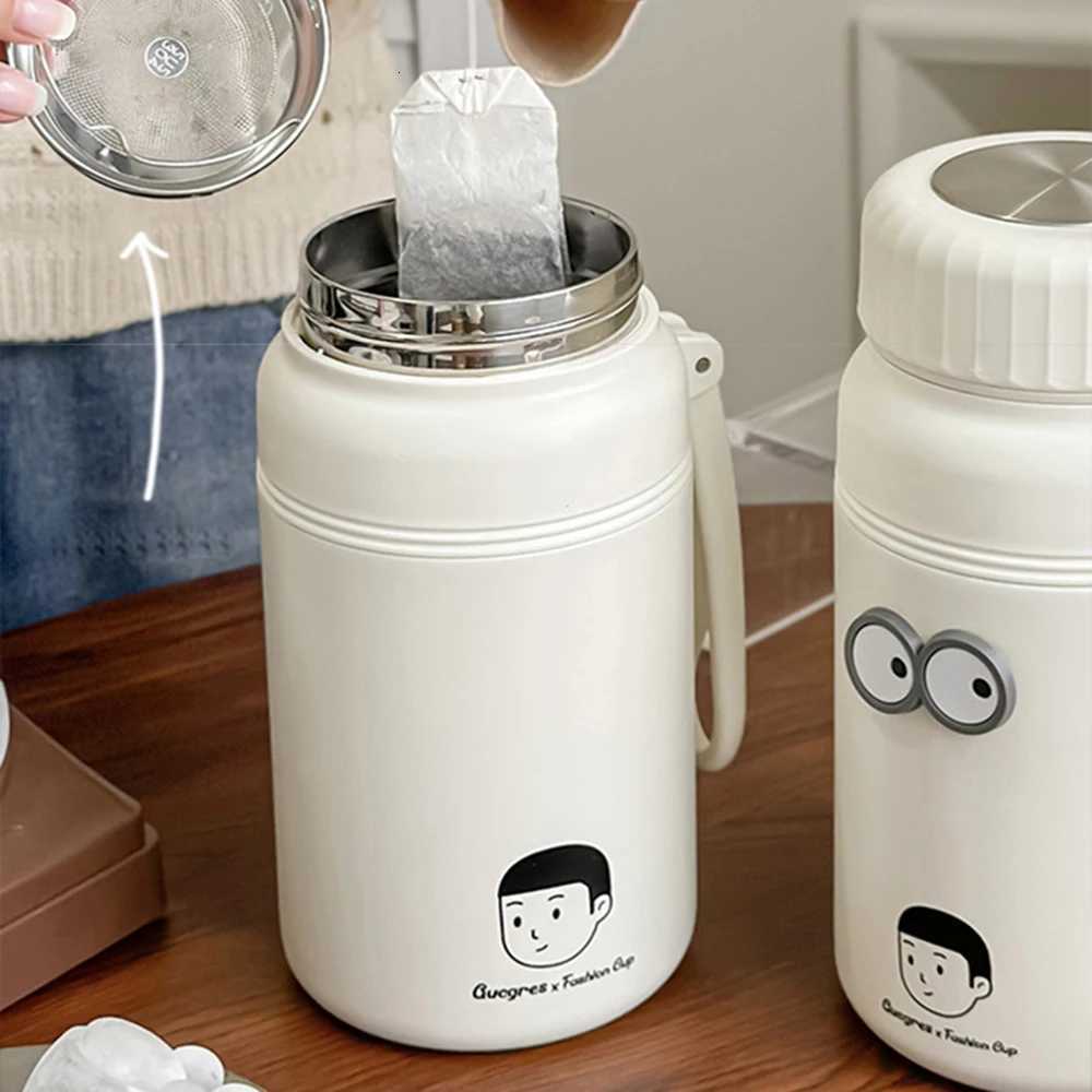 One Liter Large Capacity Water Cup Portable Outdoor Kettle Stainless Steel Rope Design For Home Office Travel Fitness C251114