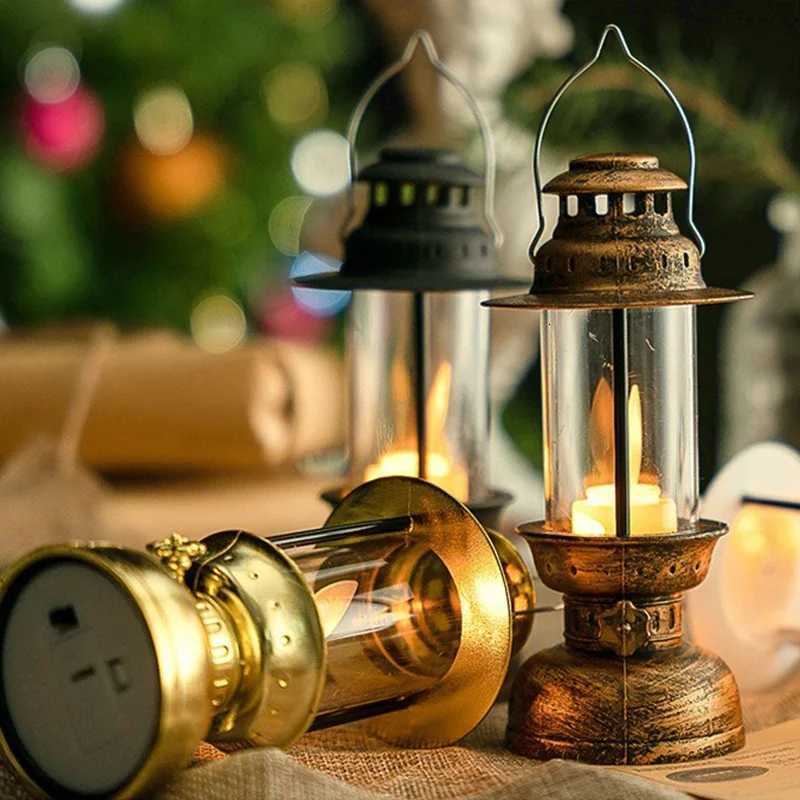 LED Retro Oil Night Lamp Multicolor Interior Decorative Desk Lamp Portable Wind Candle Lamps Decoration Kerosene Night Lights M251114