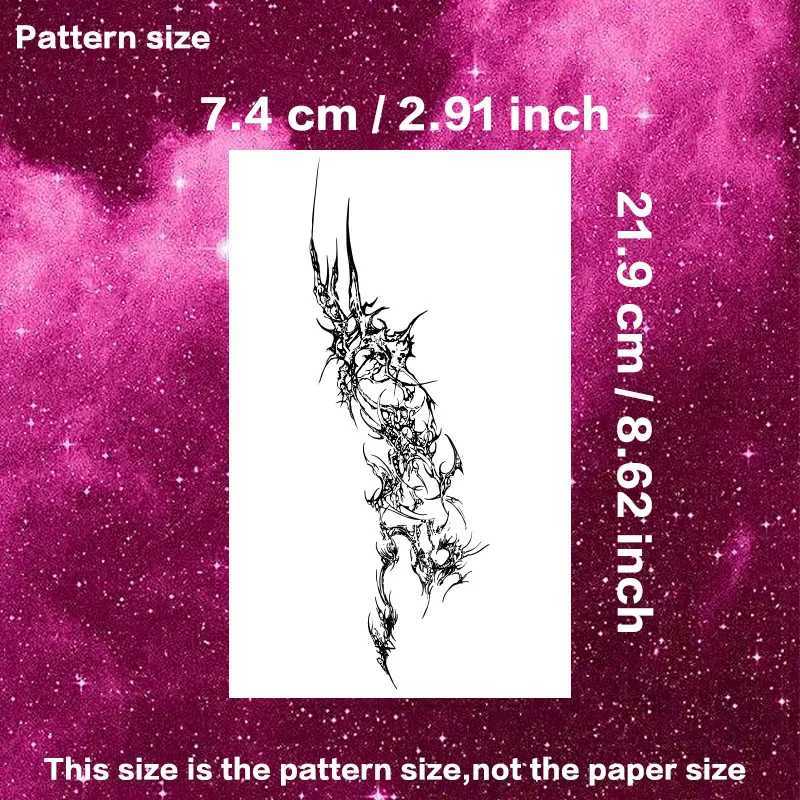 Black Thorn Totem Herbal Juice Tattoo Stick Arm Temporary Tattoo Waterproof Gothic Y2K Fake Tattoo Semi Permanent Tattoo ArtXJ25414