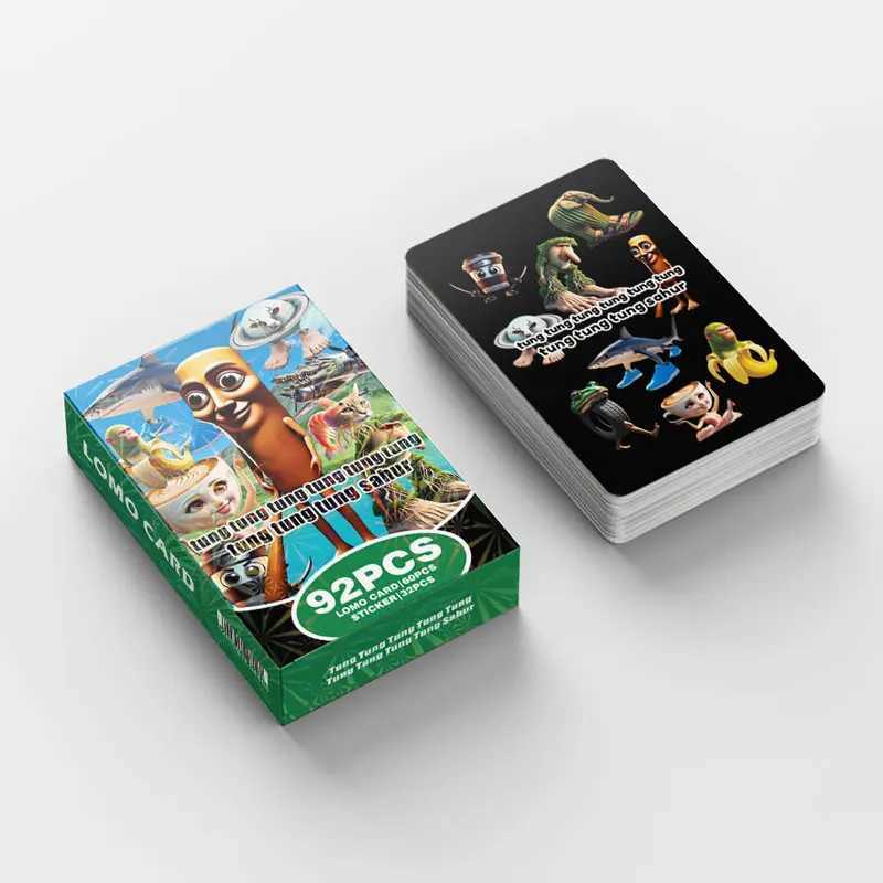 92 Pcs Italian Brainrot Cards Tralalero Tralala Tungtung Sahur Brainrot Game Card Kids Party Classic Toys Collect Gifts C251114