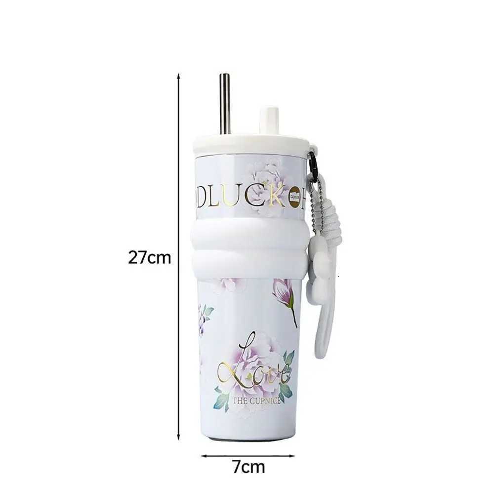 710ML Vacuum Cup Stainless Steel Insulation Or Cooling Thermal Water Bottle High-Capacity With Lifting Rope Insulated Cup C251114
