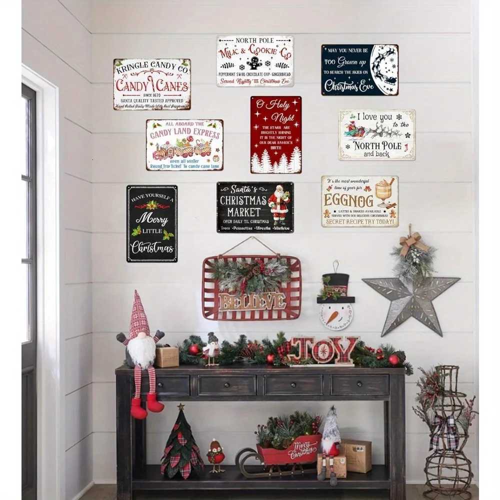 Mrs Claus Gingerbread Bakery Metal Sign Christmas Themed Retro Poster Kitchen Cafe Bar Home Farmhouse Xmas Wall DecorM251114