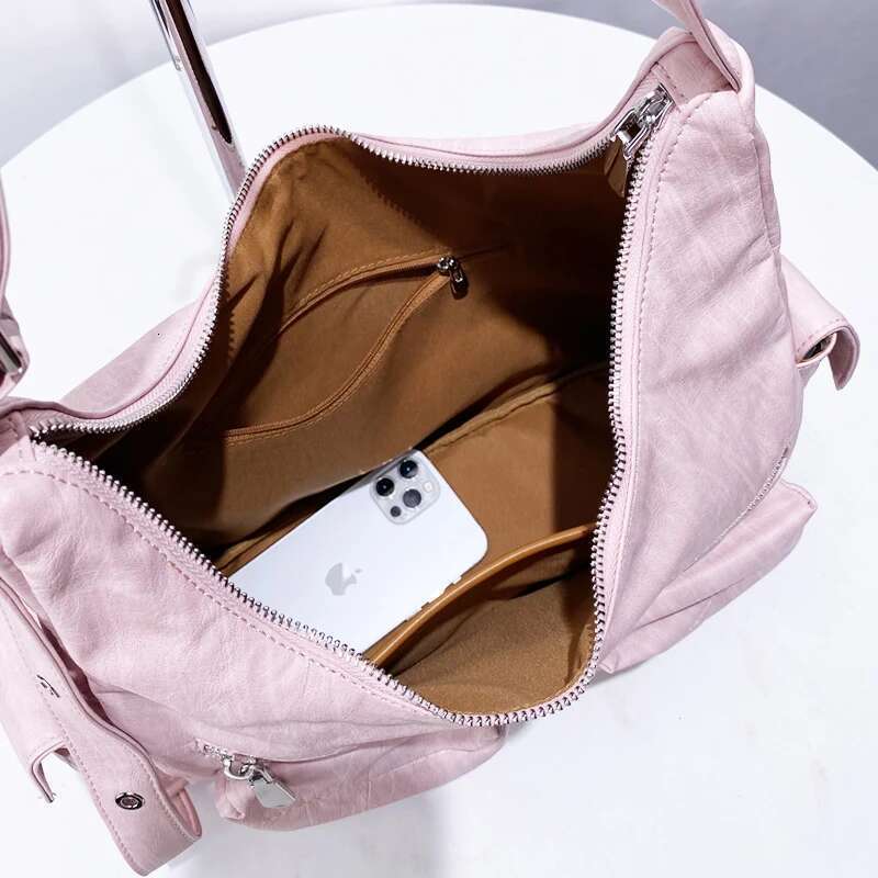 Moto & Bike Multiple Pockets Bags For Women Designer Handbag Purse 2025 New In Vintage Large Capacity Shoulder Crossbody