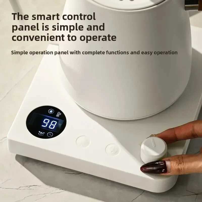 1000W Electric Gooseneck Kettle 1000ml 304 Stainless Steel Coffee Pot Intelligent Constant Temperature LED Display for CoffeeTea Y251114