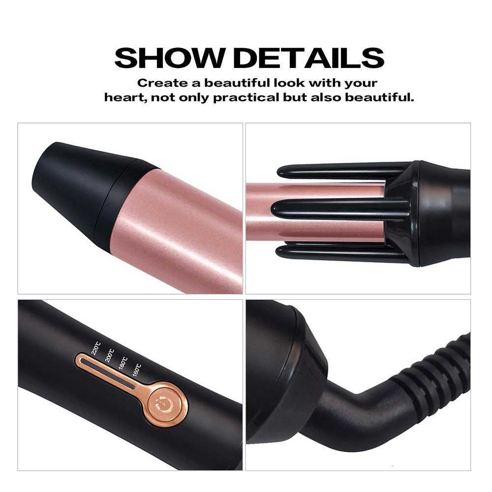 Professional Digital Automatic Curler New Curling Iron with ICD Display Swiveling Head Hair Tourmaline Ceramic MachineT251114