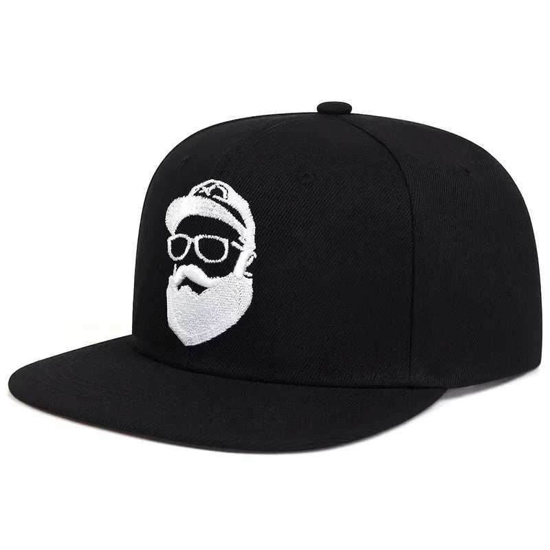 Unisex Beard Uncle Embroidered Hip Hop Hat Spring and Autumn Adjustable Casual Snapshot Baseball Hat Outdoor Sunscreen Hat W250414