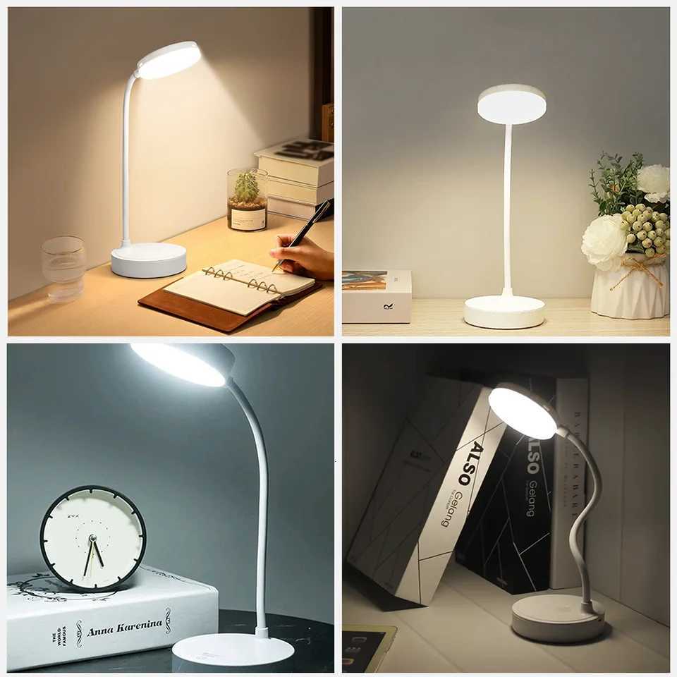 Portable Table Lamp LED Rechargeable Dimmable Night Light Plug in Room Decoration Mood Light For Study Kids Bedroom Bedside Gift M251114