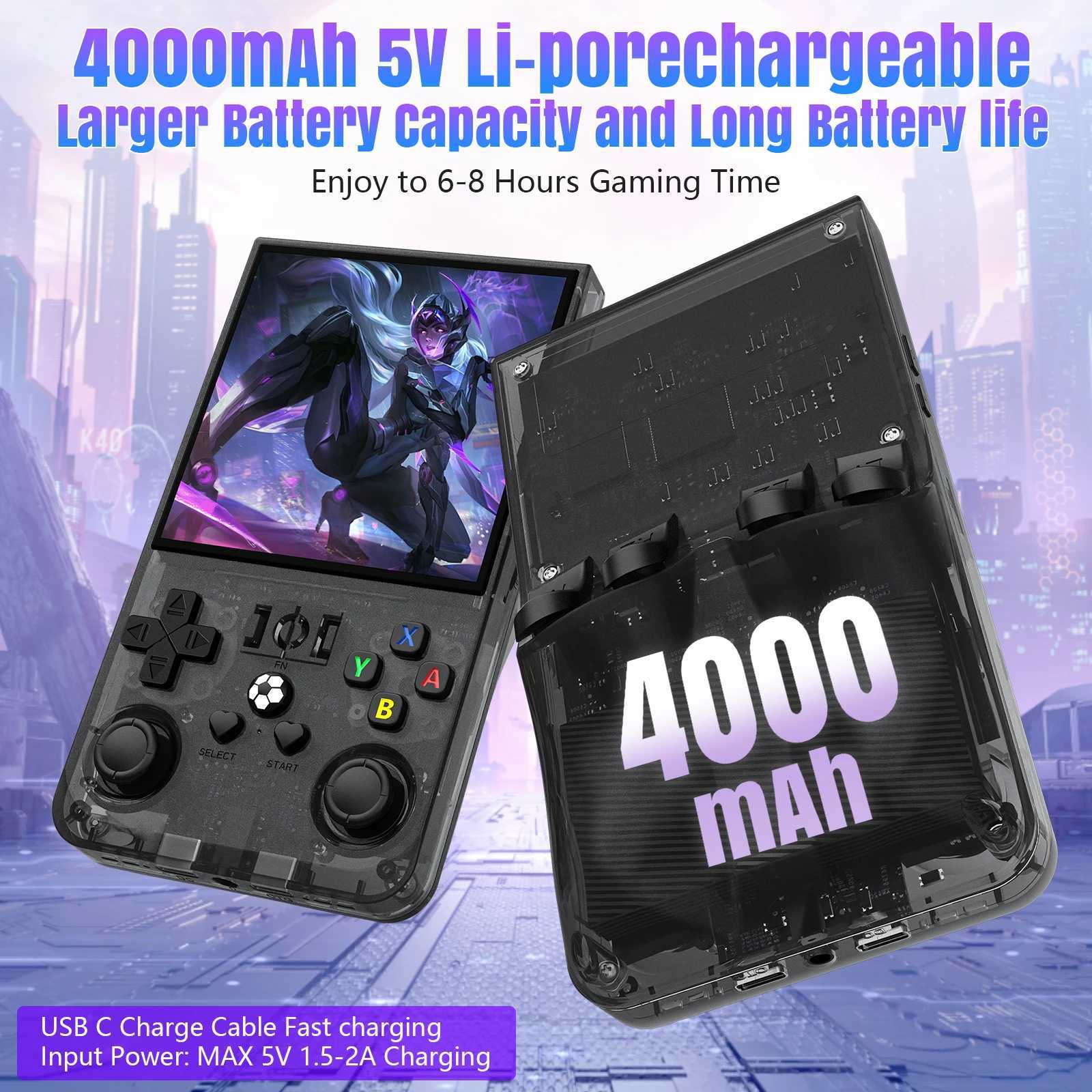 Open Source R36Max Retro Handheld Video Game Console RK3326 Chip 64G 128G Portable Pocket Game Player 4 HD Sn Game Console XJ250619