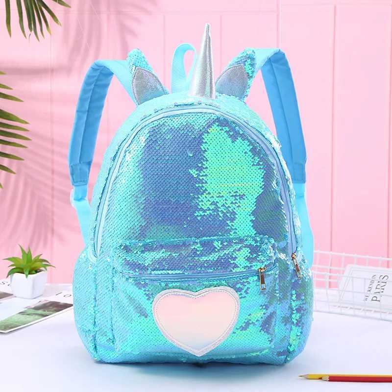 Unicorn Large Capacity Mermaid Sequin Backpack Student Cute Cartoon Casual Backpack Female SchoolbagW251113