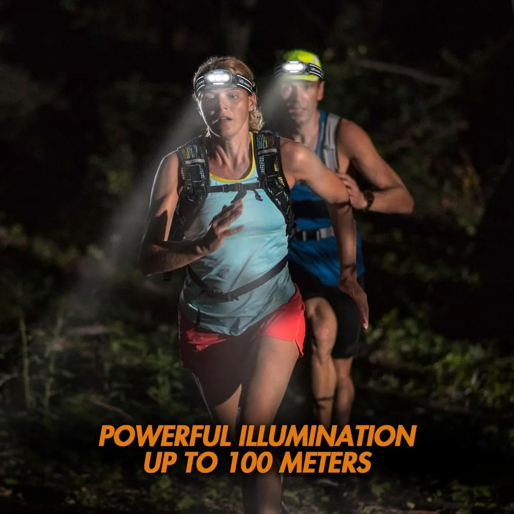 Ultra Bright Usb Rechargeable Headlamp Led Head Flashlight With White Red Blue Head Lamp IPX4 Waterproof Headlight Head Light 251112