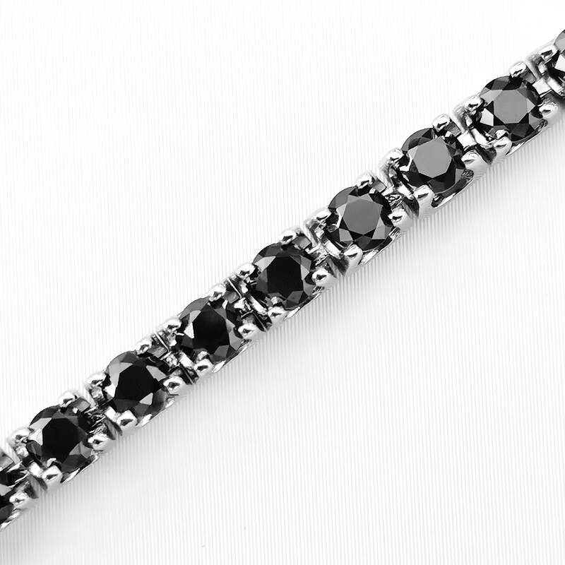Popular Style Silver 925 Jewelry Tennis Bracelet Moissanite Black Diamond for Party