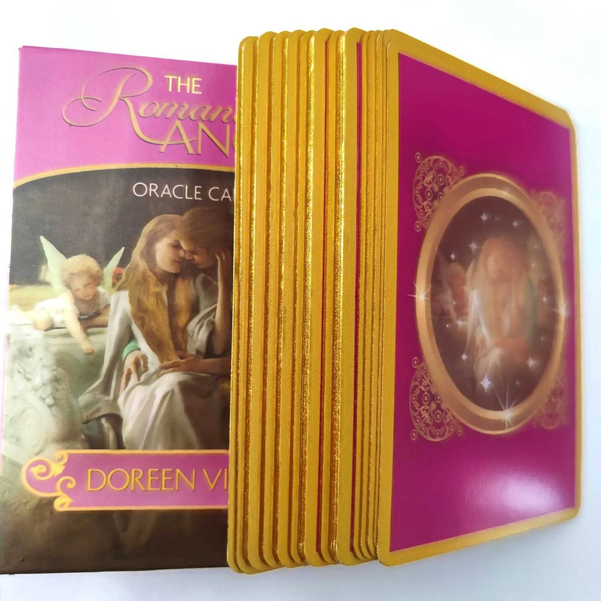 127cm English New Romance Angels Oracle Cards Deck Tarot Cards By Doreen Virtue Out Of Print gilded edge with paper manual C251114