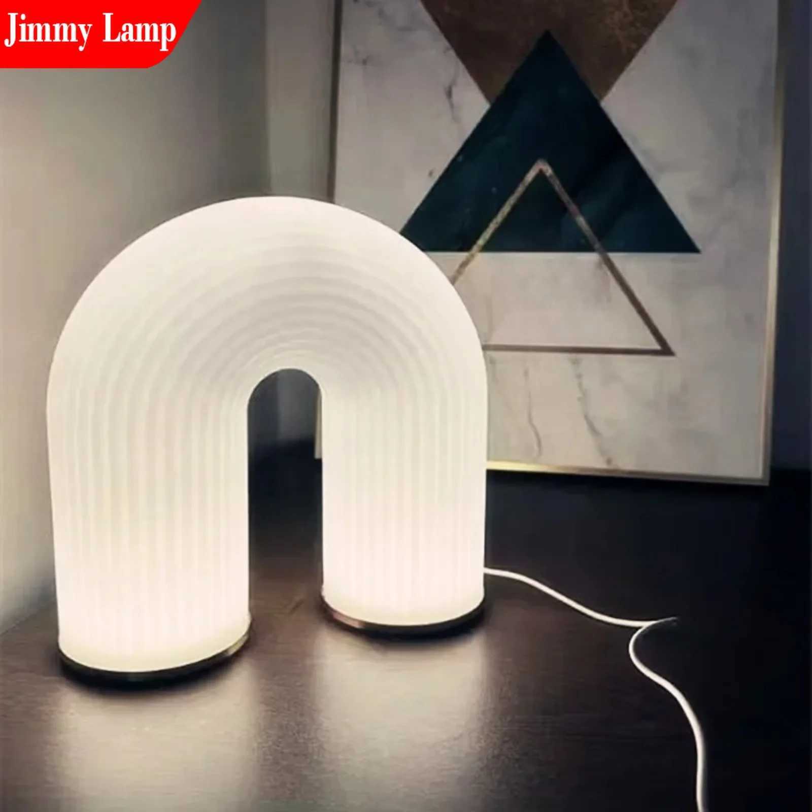 Modern Minimalism U Arched White Desktop Nightlight Home Decoration Bedside Table Lamp Reading Light Bedroom Living Study Room M251114