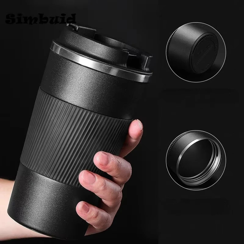 380ml 510ml Stainless Steel Coffee Cup Thermal Mug Garrafa Termica Cafe Copo Termico Caneca Non-slip Travel Car Insulated Bottle 251111 W260226