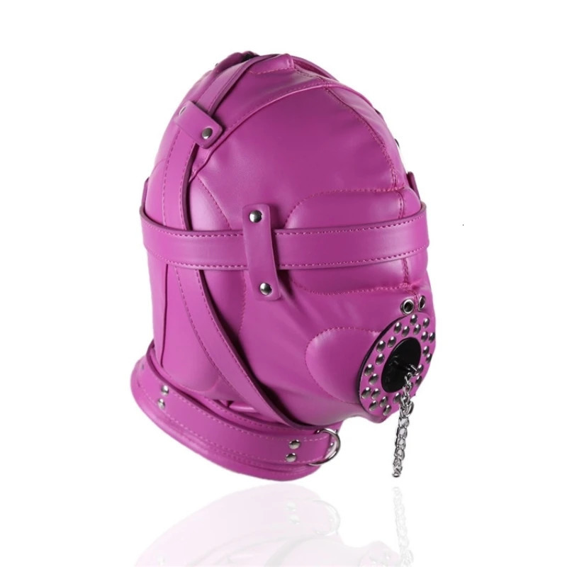 Black Fetish Cosplay Leather PU Full Face Mask Hood Punk Style Patent Leather Mask for Woman Man Halloween Party Mysterious Mask 250410