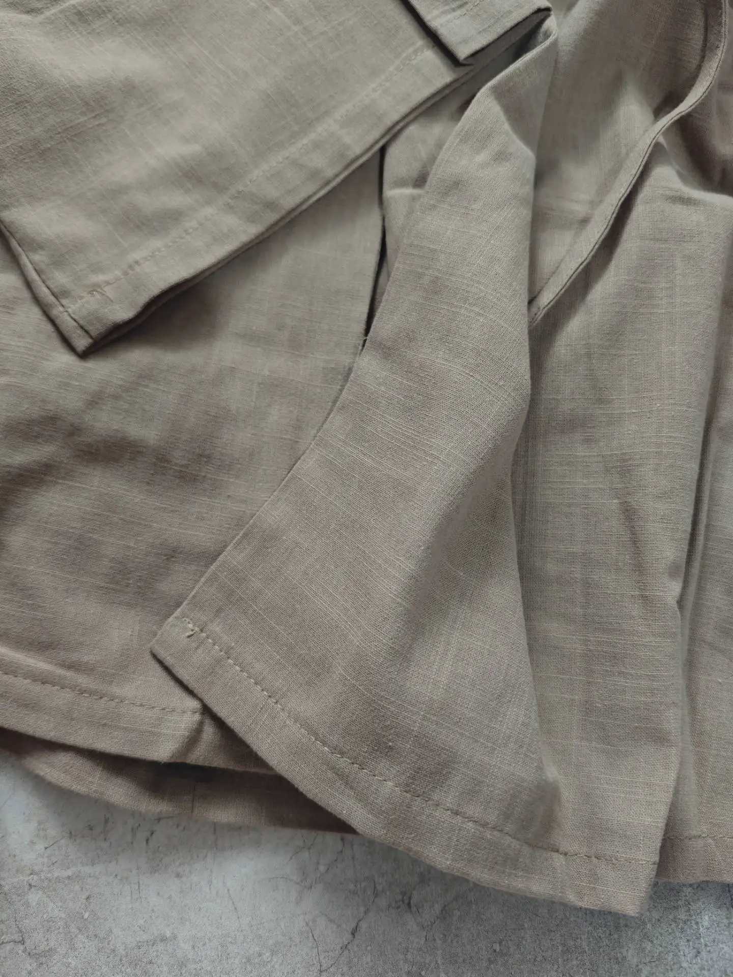 TRZA Fashion Womens Pants Set Solid When Drstring Long Sve Cardgian Shirt+Elastic Waist Wide Leg PantsXJ250414