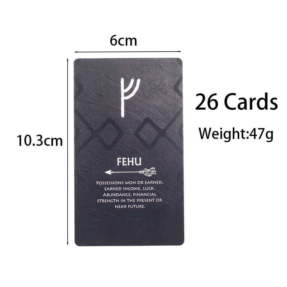 Tarot Runes Oracle Deck 26 Cards 1063cm Board Game for Life Lighting and Transformation C251114