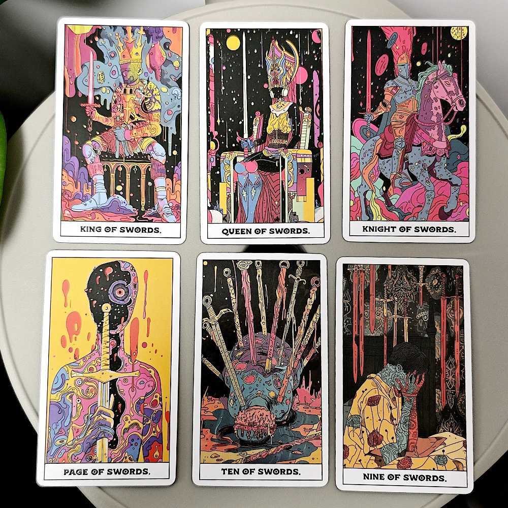 Phantom Tarot Deck 1036cm 78 Colorful Tarot Cards Based on Rider Waite System C251114