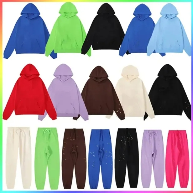 designer sweatshirts mens hoodies fashion spider hoodie and hight quality pants Stree puff print web hoodies Loose skin-friendly tracksuits us size s-xl