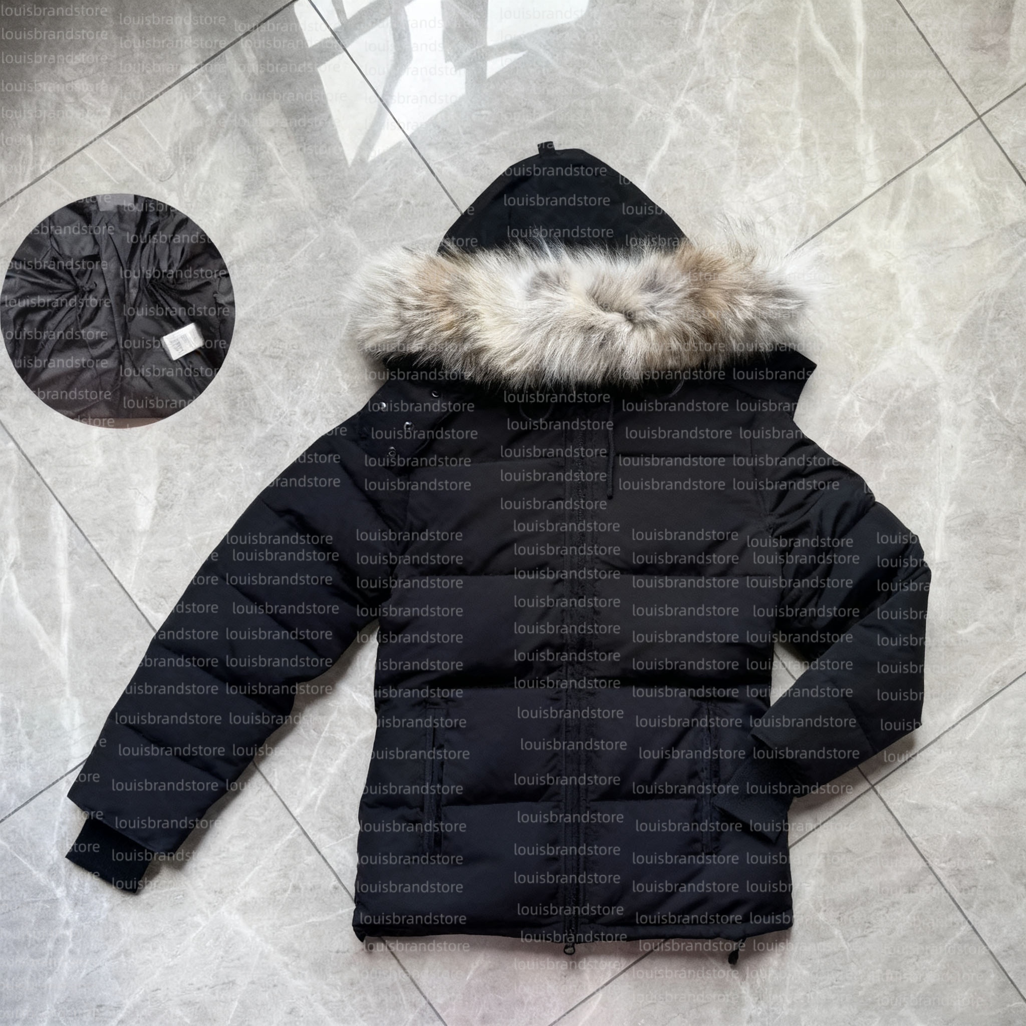 Women Puffer Jackets Canada Designer goosejackets Winter Parka Coats Real Wolf Fur Outdoor Wyndham Windbreaker women Outerwear Luxury down jackets XS-2XL