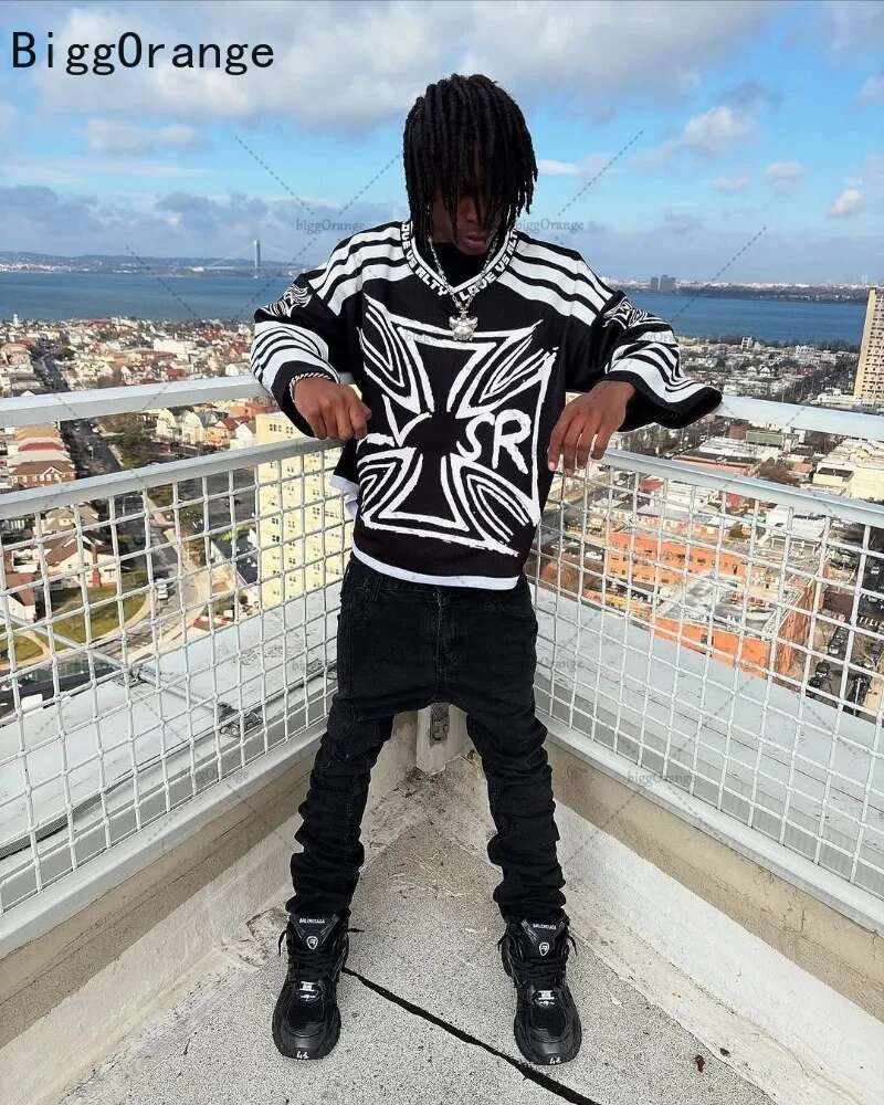 2025 New American Casual Loose Fashionable Versatile Top Men Street Hip-hop Haruku Y2K Retro Women Clothing