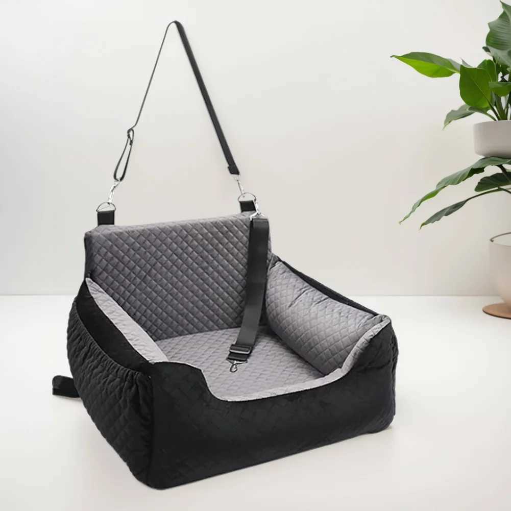 Thick sponge pad washable car SUV seat with storage bag for small dog bed soft dog car seat travel bed non slip base detachable X250412