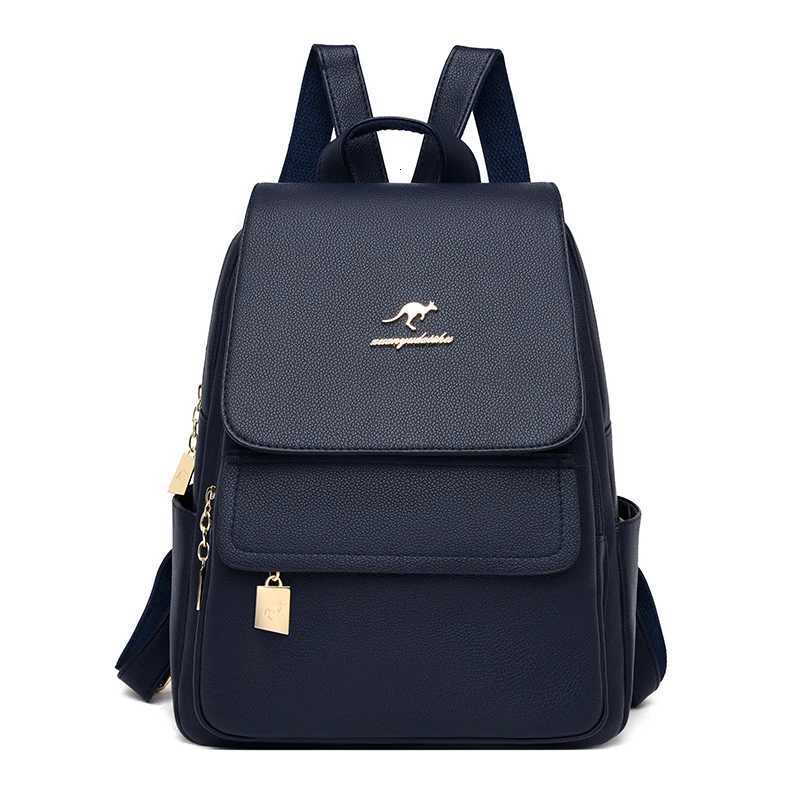 High Quality Leather Backpack Womens Large Capacity Travel Backpack Fashion School Bags Mochila Shoulder Bag For Women 2024 NewW251113