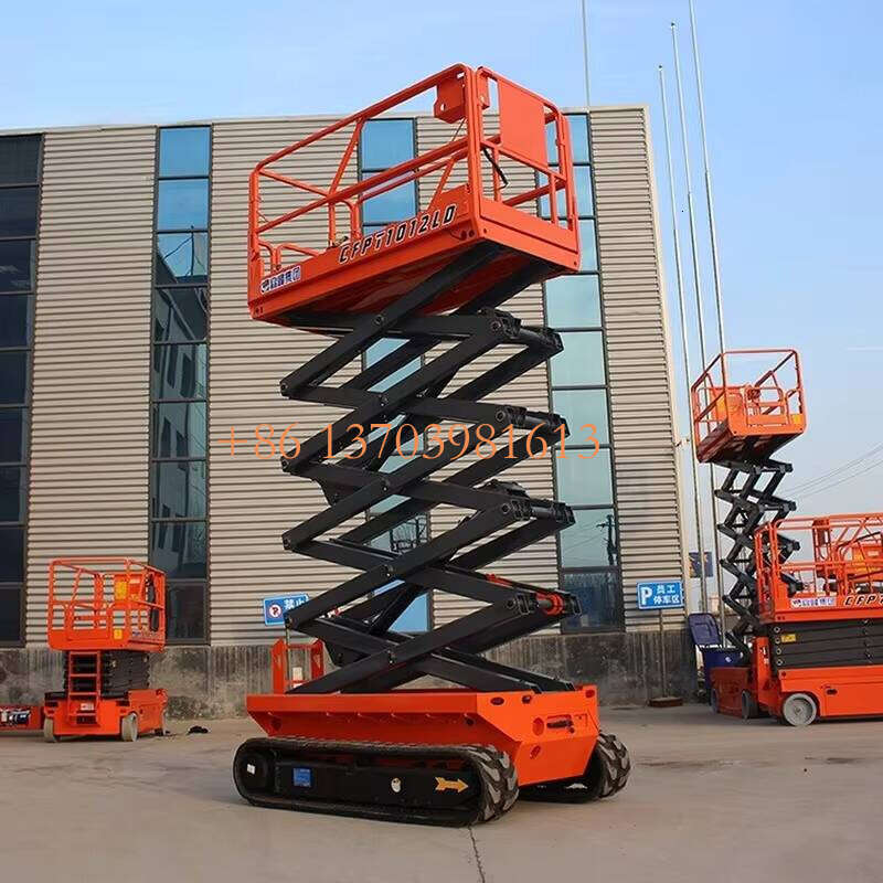 12m Mobile Electric Lifting Platform Telescopic Lift for Loading Dock Goods Aerial Work Platform