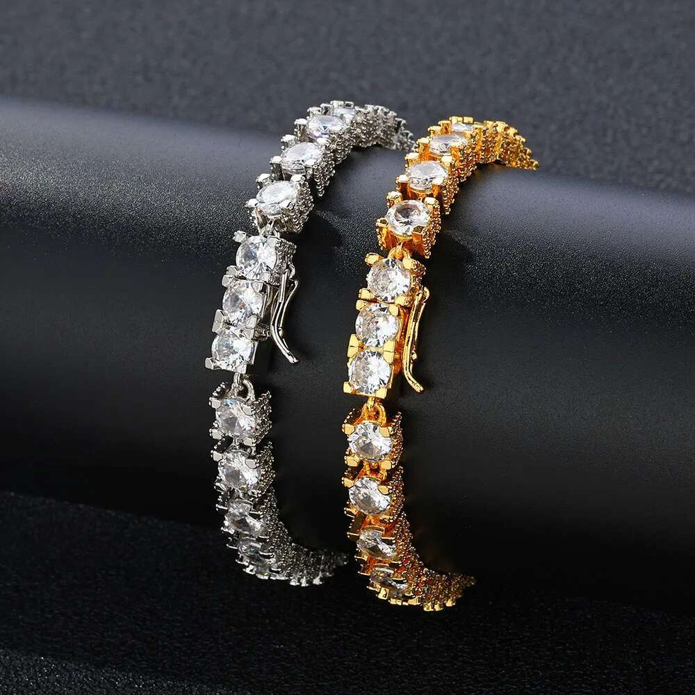 6mm Tennis Bracelet with CZ Hiphop Diamond Tennis Chain for Men Women Zirconia Bracelets Gift Wholesale Price Jewelry