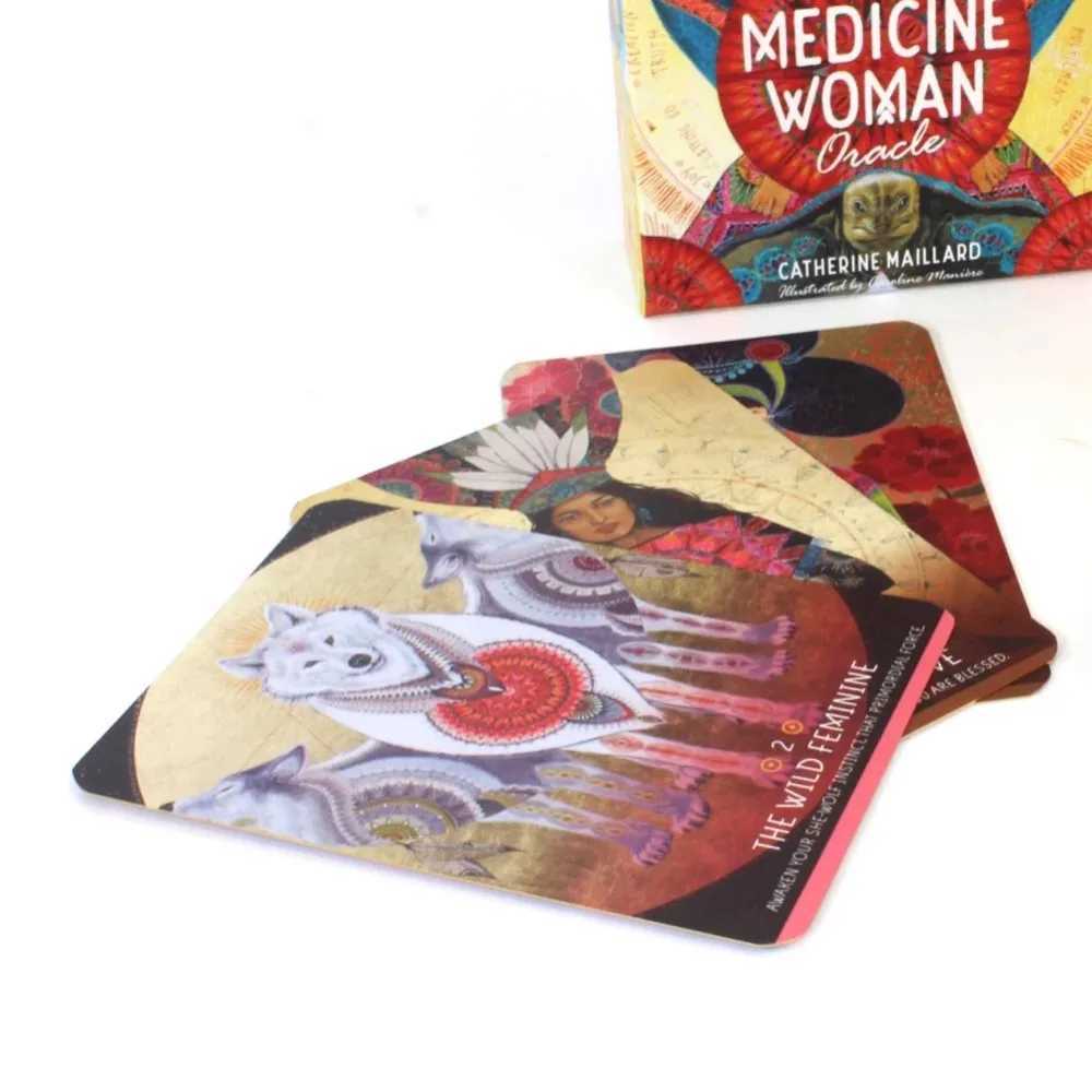 10473cm Medicine Woman Oracle Discover The Archetypes of The Divine Feminine 49 Pcs Oracle Cards C251114