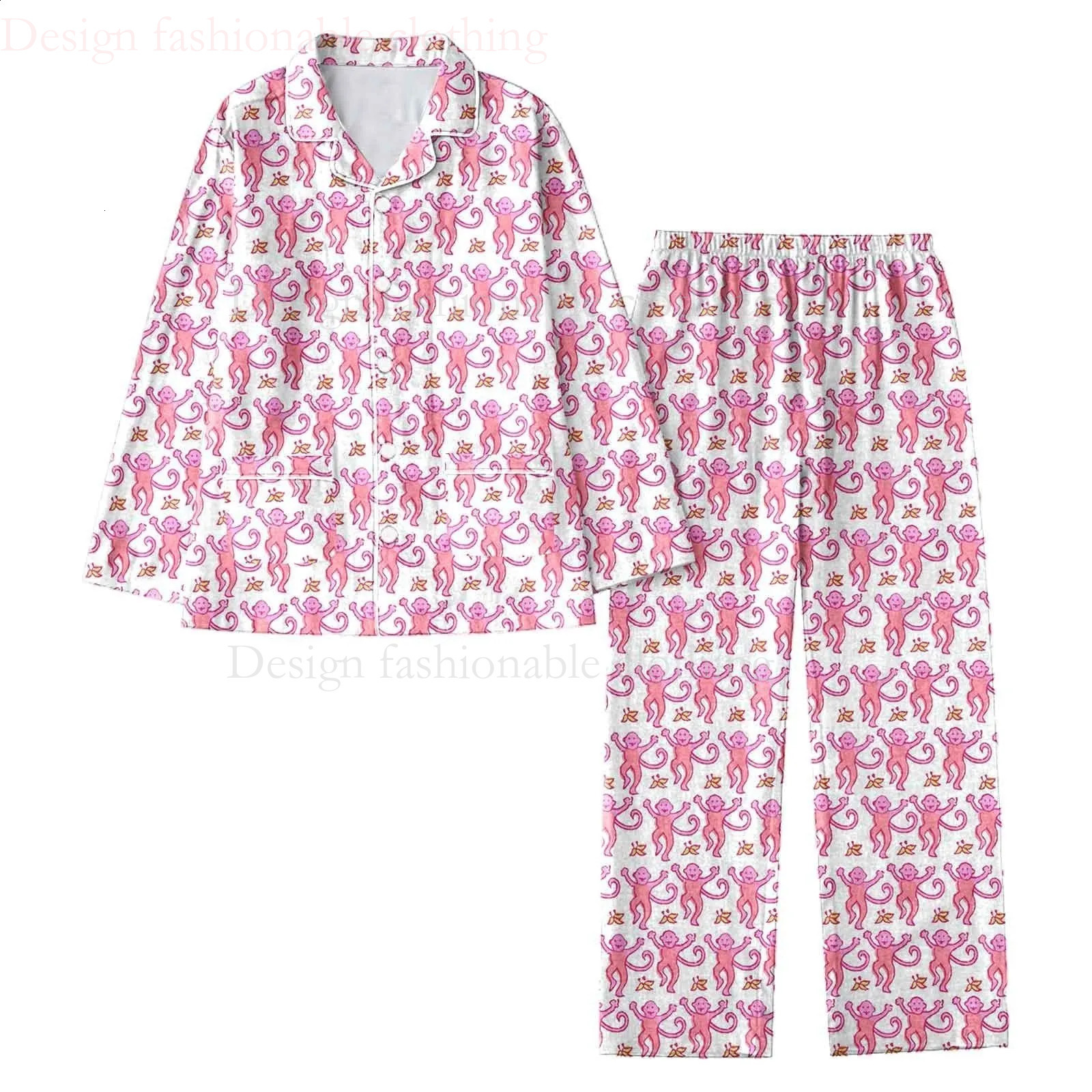 Designer Rollers Rabbits Pjs Set Pajamas Preppy Pjs Cute Pj Pants Sets For Women Y2k Long Sleeve High Quality Pajamas Set 2 Piece Loungewear cdc