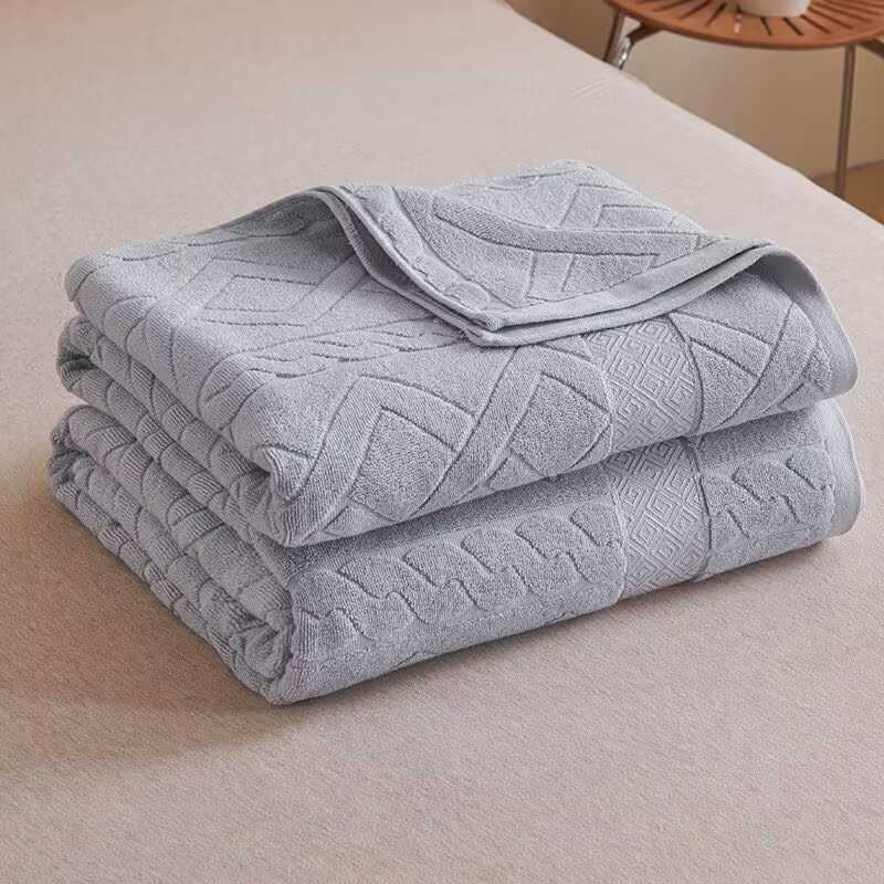 Pure cotton old-fashioned nostalgic terry towel covered blanket summer single cotton towel thin quilt air conditioning summer cool quilt C251225