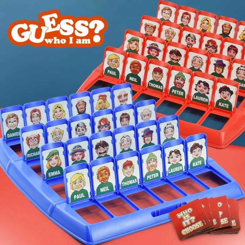 Guess Who Game Family Interation Card Toy Board Guessing Memory Training Parent Child Leisure Time Party Indoor Games Gift C251114