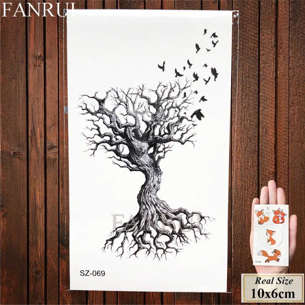 Fanrui Forest Bear Deer Temporary Tattoo Sticker Female Elk Fake Tattoo Body and Arm Purchase Summer Style Tattoo Illustration TreeXJ25414
