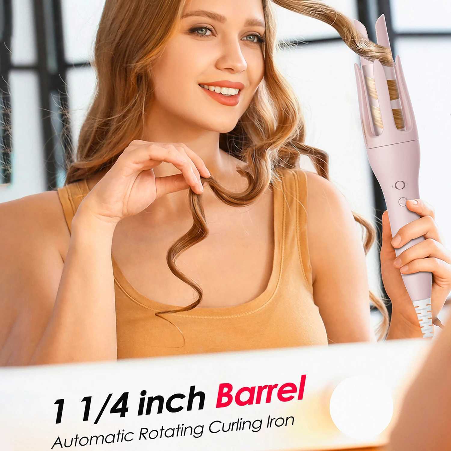 Automatic Hair Curler 28mm Barrel 3 Temperature Modes Negative Ion Generator Intelligent Timer SensorT251114