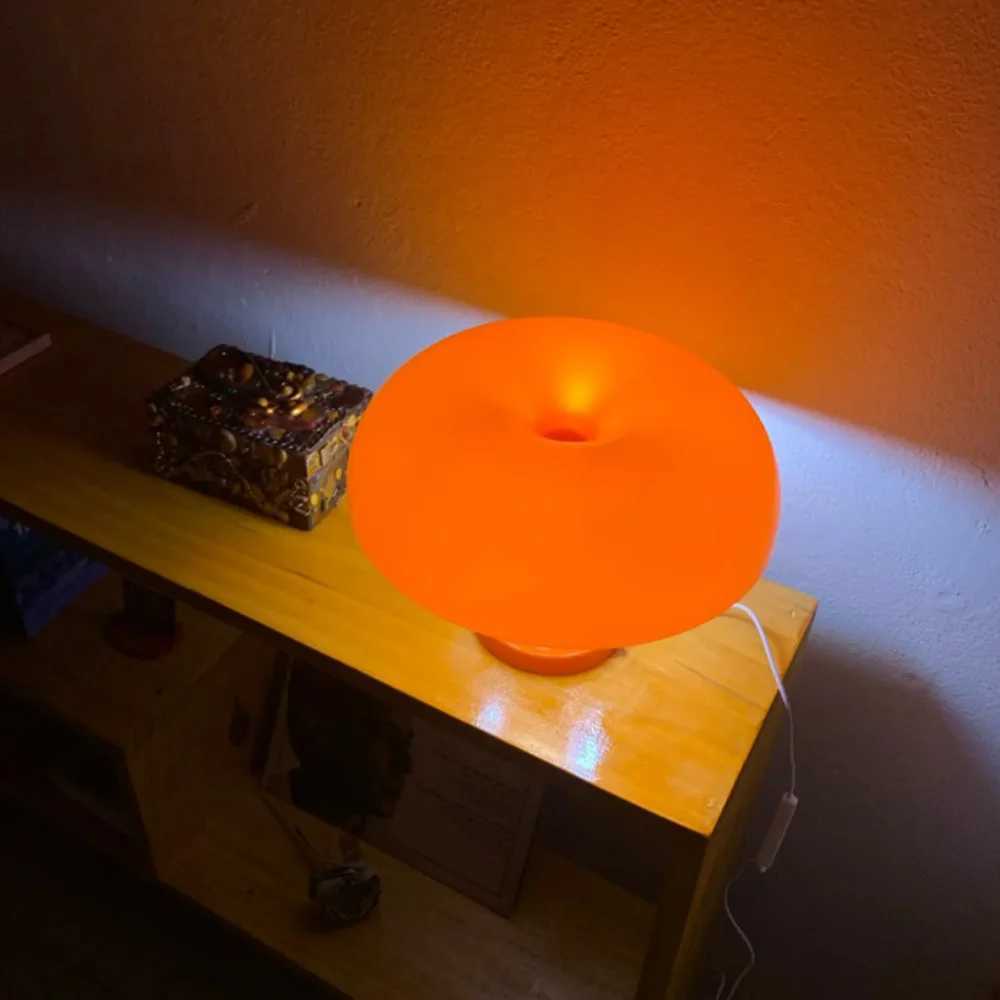 LED Mushroom minimalist modern bedroom bedside lamp Danish designer orange decorative M251114
