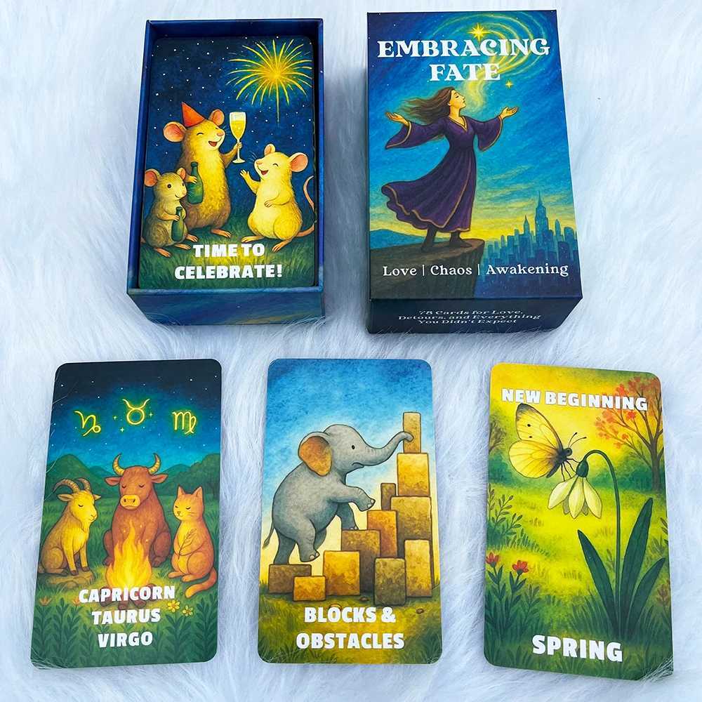 Embracing Fate Oracle Cards 78 Cards for love Guidance Inner Clarity Spiritual Awakening Oracle Deck 12x7cm Taro Cards C251114