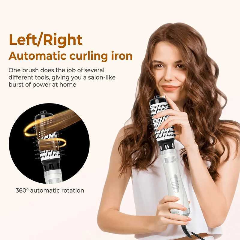 Multi-functional hair curler one-step comb automatic rotating hair dryer brush roller straightening hair hair curlerT251114