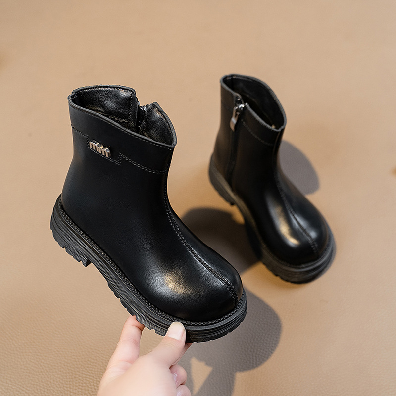 Girls Winter Boots New Toddler Youth Ankle Boots Warm Plush Fur Thick Kidszworld Kids Snow Boots Zipper Fashion Princess Leather Boots Sizes 26 - 36 K